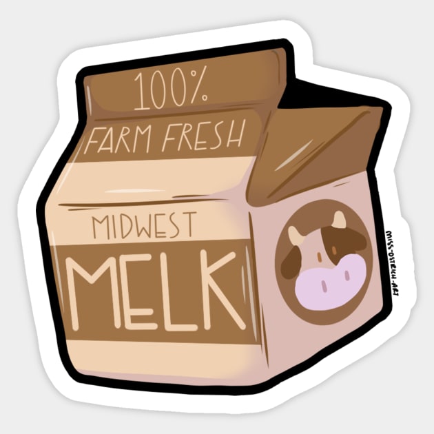 Farm Fresh Midwest Chocolate Melk Sticker by MissOstrich